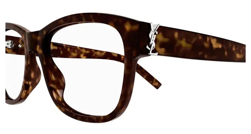 SAINT LAURENT Donna SL M132 002 Montature da vista Acetato Havana Trasparente Rotonda miniatura 2
