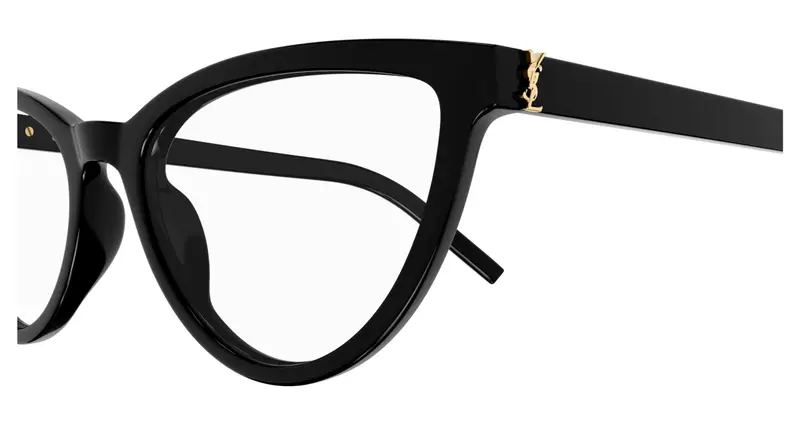 SAINT LAURENT Donna SL M138 001 Montature da vista Acetato Nero Trasparente Cat Eye miniatura 2