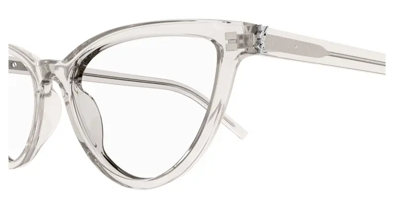 SAINT LAURENT Donna SL M138 004 Montature da vista Acetato Beige Trasparente Cat Eye miniatura 2