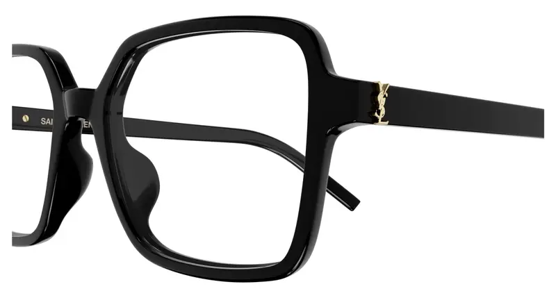 SAINT LAURENT Donna SL M139 001 Montature da vista Acetato Nero Trasparente Squadrata miniatura 2