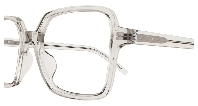 SAINT LAURENT Donna SL M139 004 Montature da vista Acetato Beige Trasparente Squadrata miniatura 2