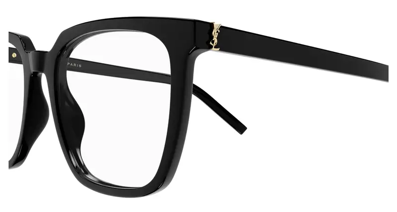 SAINT LAURENT Donna SL M146 OPT 001 Montature da vista Acetato Nero Trasparente Squadrata miniatura 2