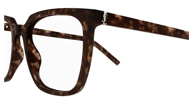 SAINT LAURENT Donna SL M146 OPT 002 Montature da vista Acetato Havana Trasparente Squadrata miniatura 2