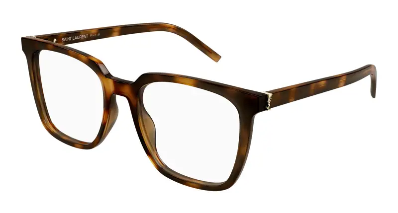 SAINT LAURENT Donna SL M146 OPT 003 Montature da vista Acetato Havana Trasparente Squadrata