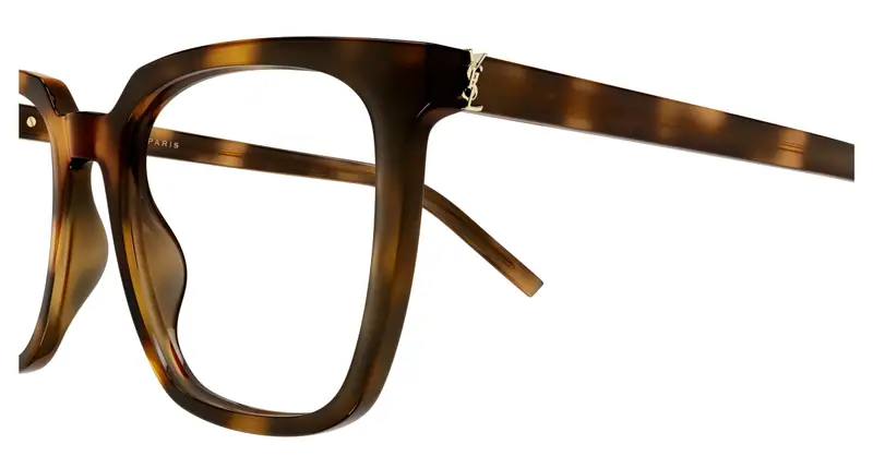 SAINT LAURENT Donna SL M146 OPT 003 Montature da vista Acetato Havana Trasparente Squadrata miniatura 2