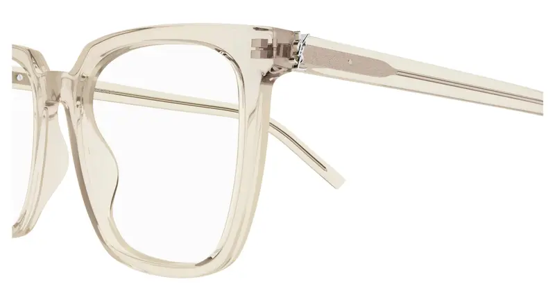 SAINT LAURENT Donna SL M146 OPT 004 Montature da vista Acetato Beige Trasparente Squadrata miniatura 2