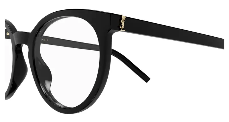 SAINT LAURENT Donna SL M147 001 Montature da vista Acetato Nero Trasparente Cat Eye miniatura 2