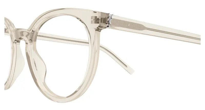 SAINT LAURENT Donna SL M147 004 Montature da vista Acetato Beige Trasparente Cat Eye miniatura 2