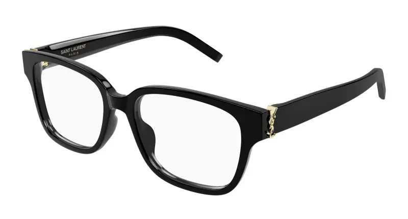 Donna SL M150 001 Montature da vista Acetato Nero Trasparente Squadrata