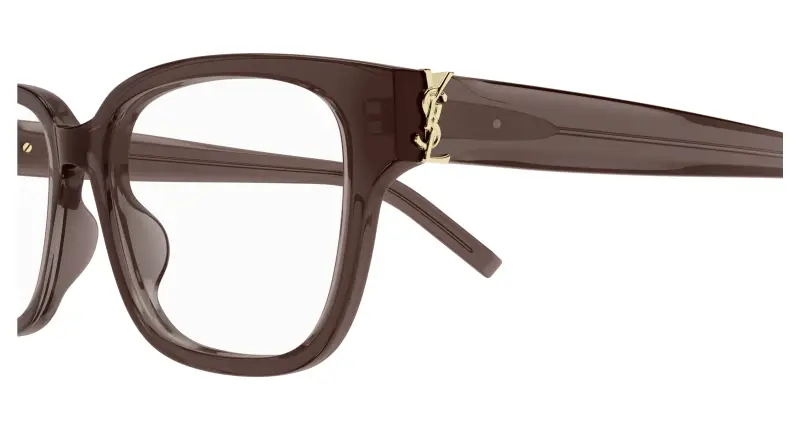 Donna SL M150 005 Montature da vista Acetato Marrone Trasparente Squadrata miniatura 3