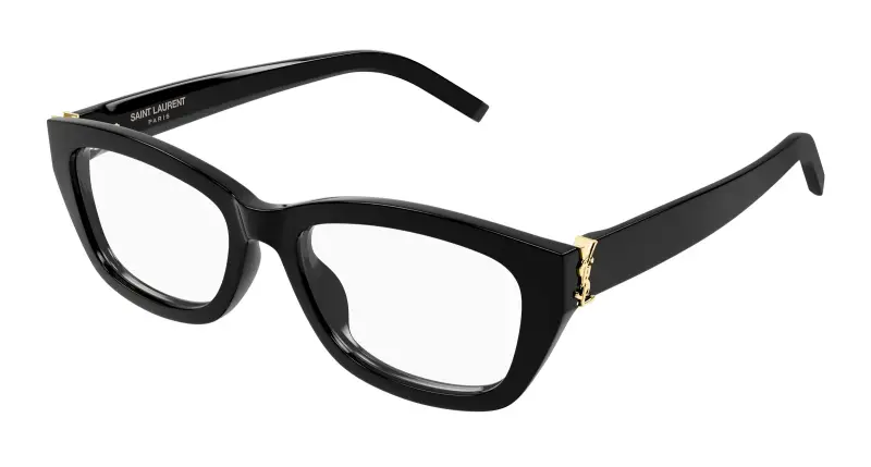 Donna SL M153 OPT 001 Montature da vista Acetato Nero Trasparente Cat Eye
