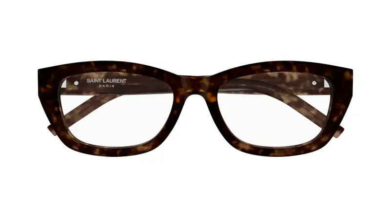 Donna SL M153 OPT 002 Montature da vista Acetato Havana Trasparente Cat Eye miniatura 2