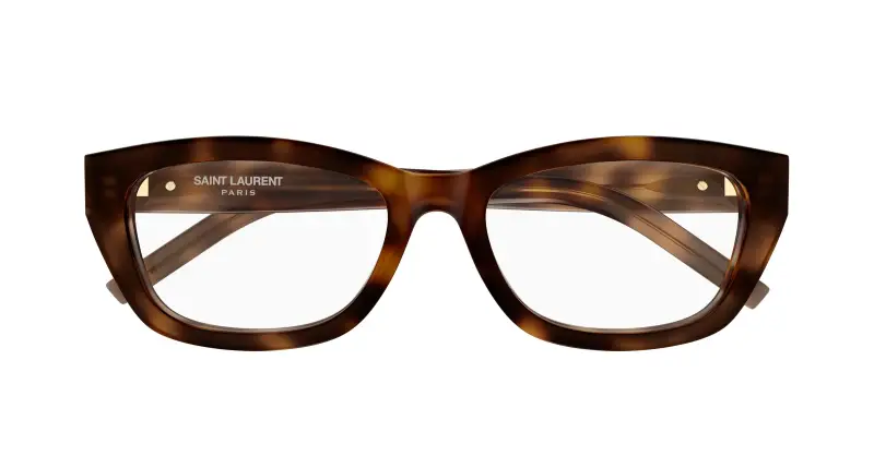 Donna SL M153 OPT 003 Montature da vista Acetato Havana Trasparente Cat Eye miniatura 2
