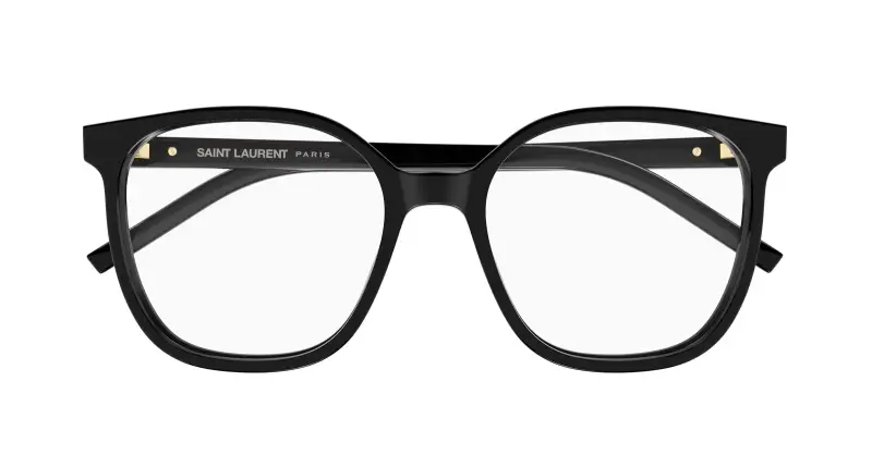 Donna SL M155 001 Montature da vista Acetato Nero Trasparente Cat Eye miniatura 2