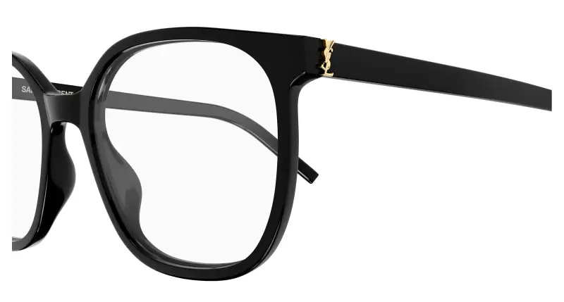 Donna SL M155 001 Montature da vista Acetato Nero Trasparente Cat Eye miniatura 3