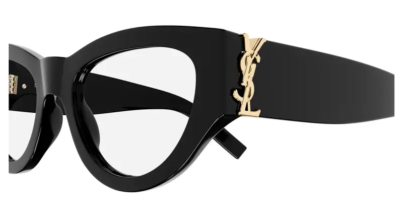 SAINT LAURENT Donna SL M94 OPT 001 Montature da vista Acetato Nero Trasparente Cat Eye miniatura 2