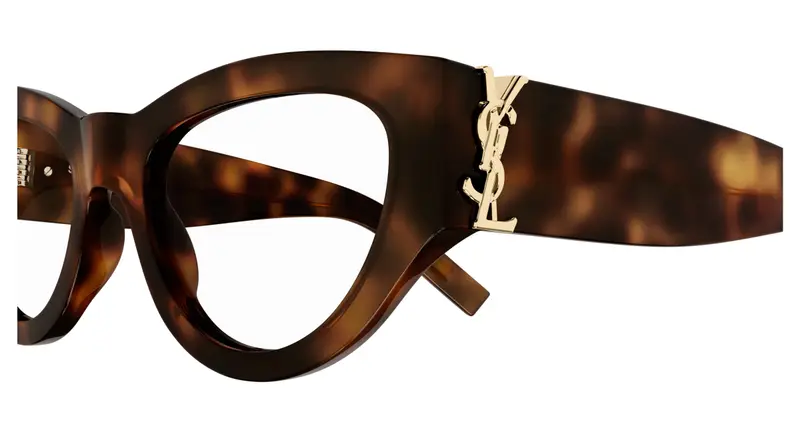 SAINT LAURENT Donna SL M94 OPT 002 Montature da vista Acetato Havana Trasparente Cat Eye miniatura 2