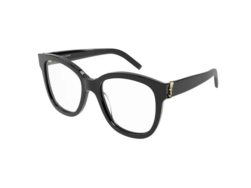 SAINT LAURENT Donna SL M97 001 Montature da vista Acetato Nero Trasparente Squadrata