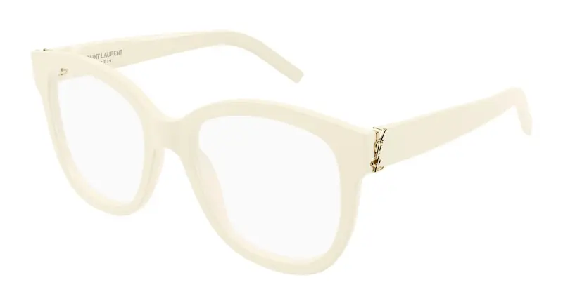 Donna SL M97 006 Montature da vista Acetato Avorio Trasparente Squadrata