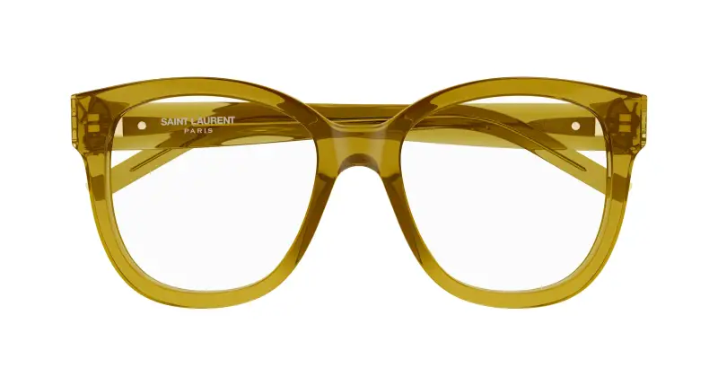 Donna SL M97 007 Montature da vista Acetato Verde Trasparente Squadrata miniatura 2