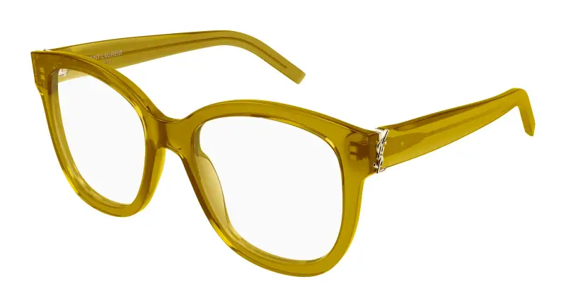 Donna SL M97 007 Montature da vista Acetato Verde Trasparente Squadrata