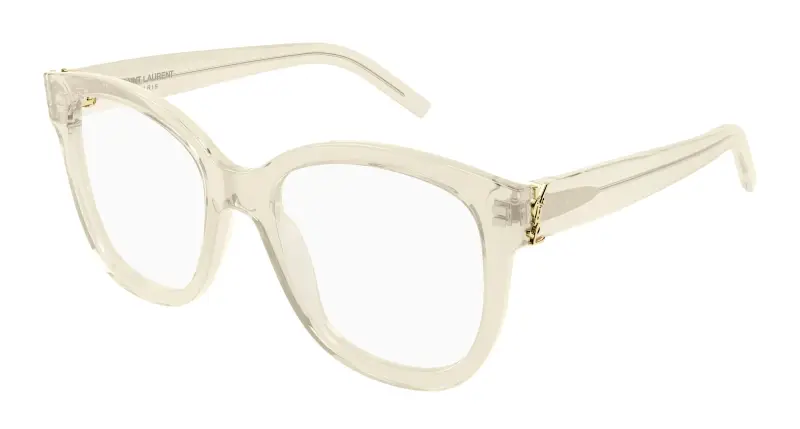 Donna SL M97 009 Montature da vista Acetato Giallo Trasparente Squadrata