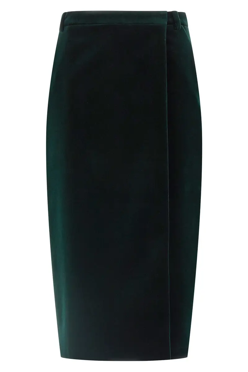 Gonna Velluto Verde