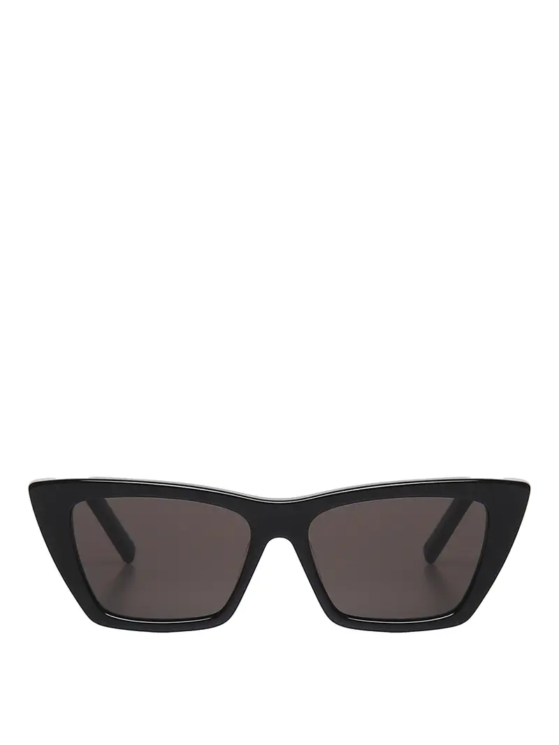 Occhiali da sole cat-eye in nylon Nero