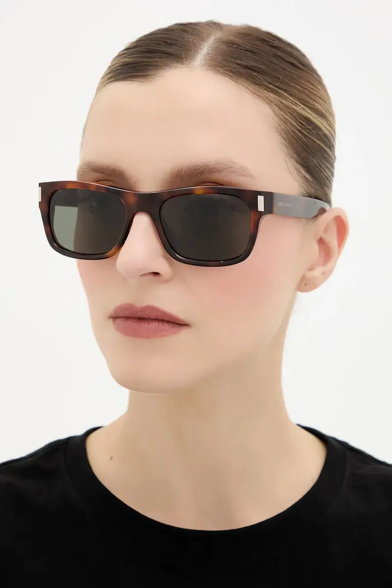 occhiali da sole colore marrone SL 83 miniatura 3