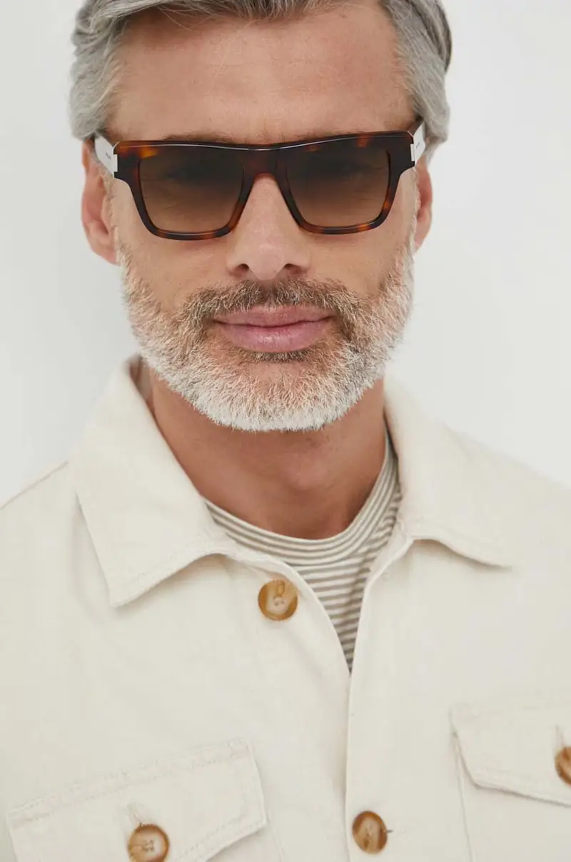 SAINT LAURENT Occhiali da sole Uomo Marrone 3250100