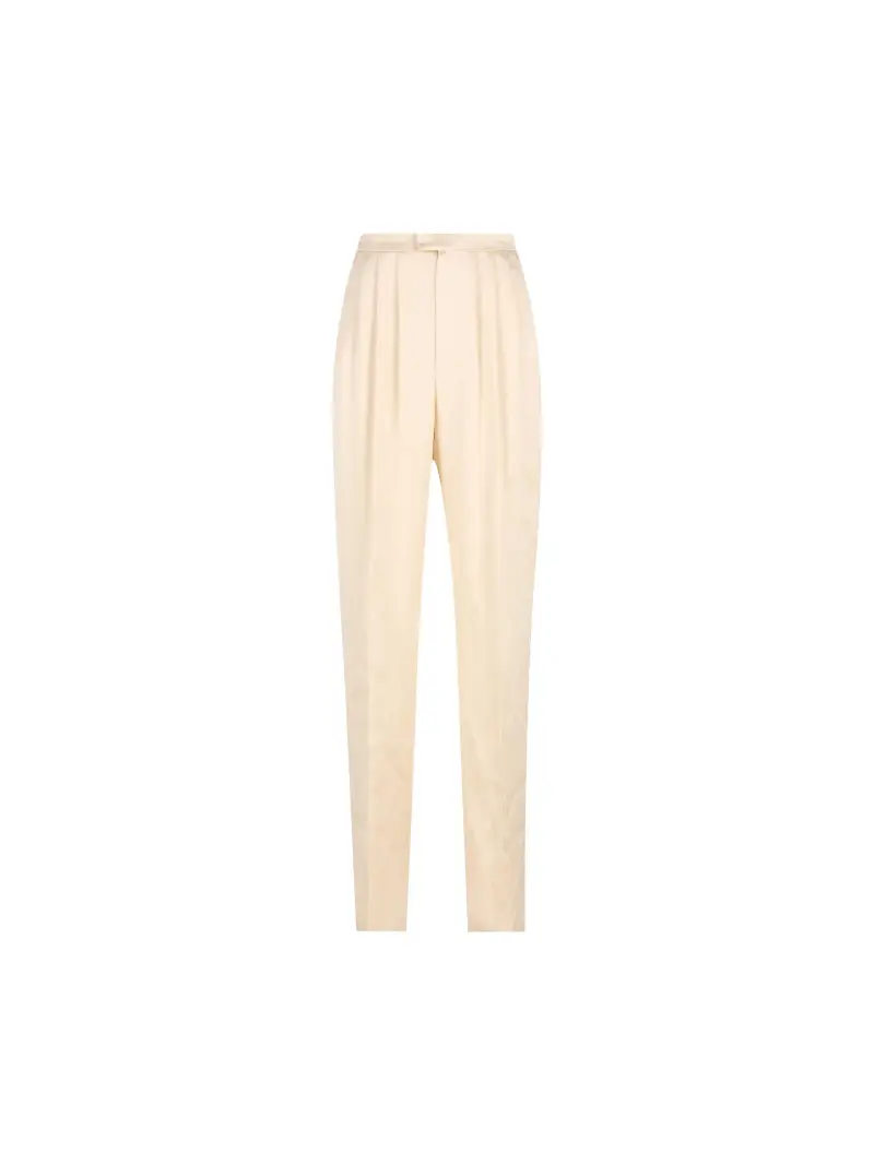 Pantaloni In Seta BEIGE