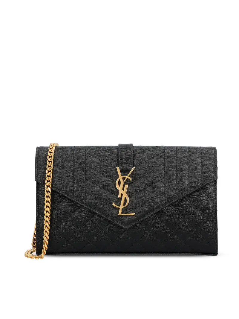 Pochette Envelope In Pelle NERO