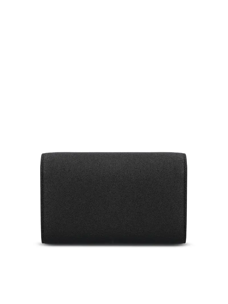 SAINT LAURENT Pochette Uptown In Pelle NERO miniatura 2
