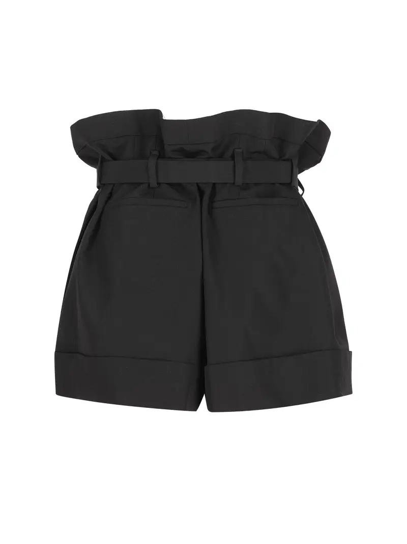 Shorts In Mohair E Lana NERO miniatura 2