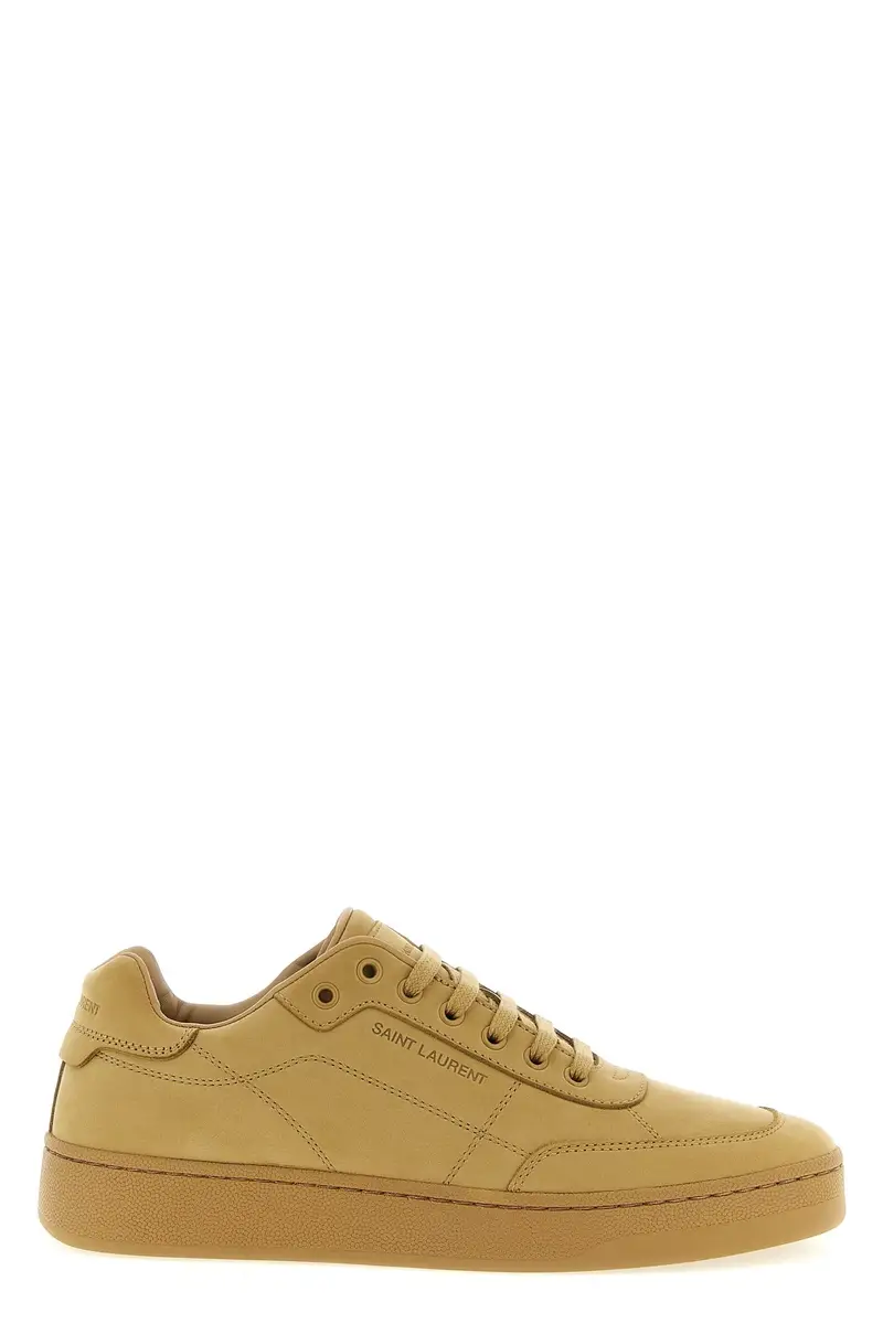 Saint Laurent Sneakers beige uomo in nabuk