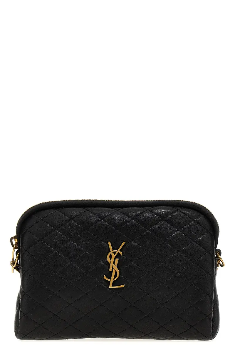 Saint Laurent Borsa Tracolla Gaby Nero in Pelle Trapuntata