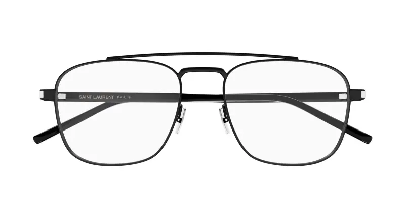Unisex SAINT LAURENT SL 665 OPT 001 Montature da vista Metallo Nero Trasparente Pilot miniatura 2