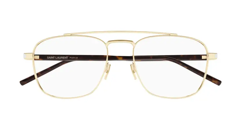 Unisex SAINT LAURENT SL 665 OPT 003 Montature da vista Metallo Oro Trasparente Pilot miniatura 2