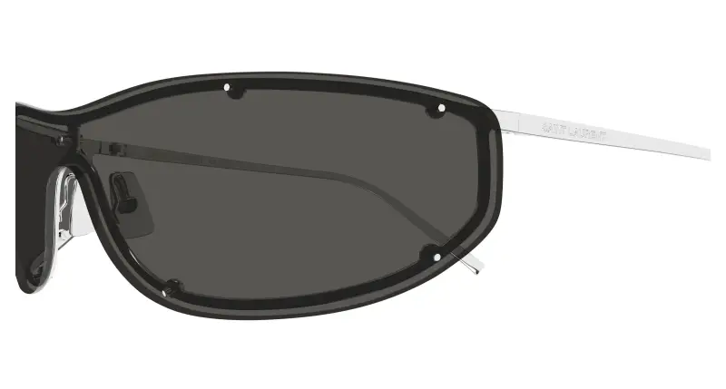 Unisex SAINT LAURENT SL 807 001 Occhiali da sole Metallo Argento Grigio Maschera miniatura 3
