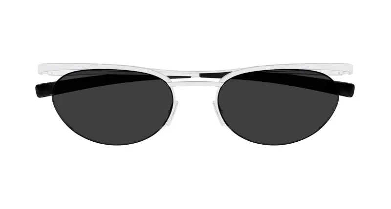 Unisex SAINT LAURENT SL 862 002 Occhiali da sole Metallo Argento Grigio Rotonda miniatura 2
