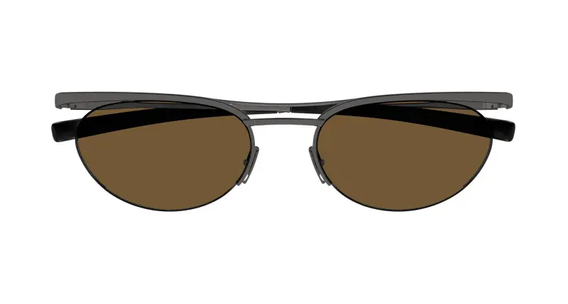 Unisex SAINT LAURENT SL 862 003 Occhiali da sole Metallo Rutenio Marrone Rotonda miniatura 2