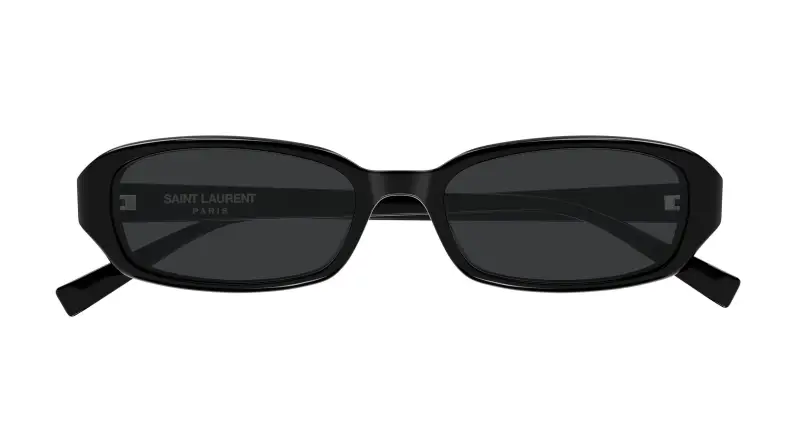 Unisex SAINT LAURENT SL 872 ERIN 001 Occhiali da sole Acetato Nero Nero Rotonda miniatura 2