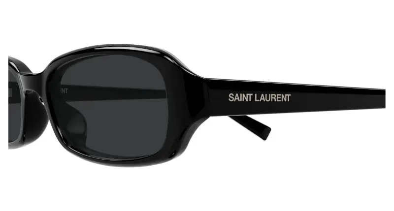Unisex SAINT LAURENT SL 872 ERIN 001 Occhiali da sole Acetato Nero Nero Rotonda miniatura 3