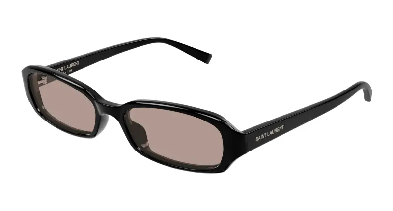 Unisex SAINT LAURENT SL 872 ERIN 002 Occhiali da sole Acetato Nero Marrone Rotonda