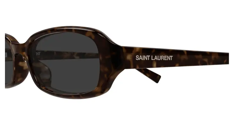 Unisex SAINT LAURENT SL 872 ERIN 003 Occhiali da sole Acetato Havana Grigio Rotonda miniatura 3