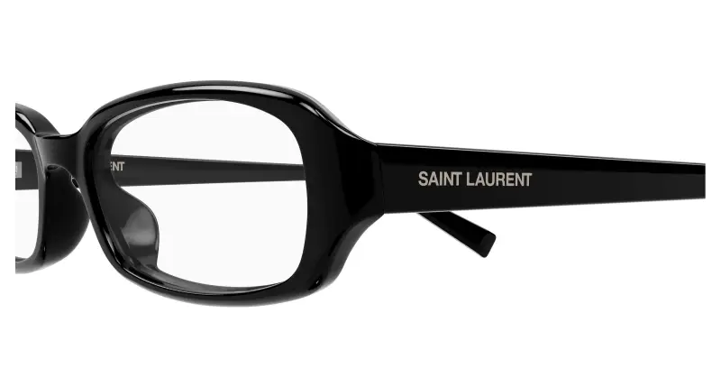Unisex SAINT LAURENT SL 872 ERIN OPT 001 Montature da vista Acetato Nero Trasparente Rotonda miniatura 3