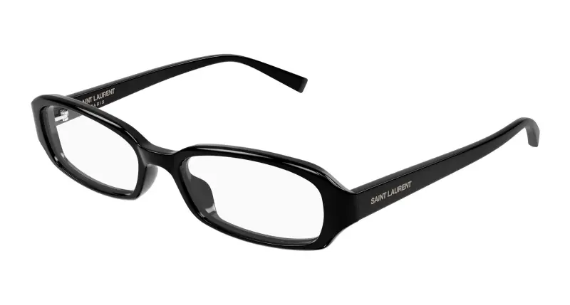 Unisex SAINT LAURENT SL 872 ERIN OPT 001 Montature da vista Acetato Nero Trasparente Rotonda