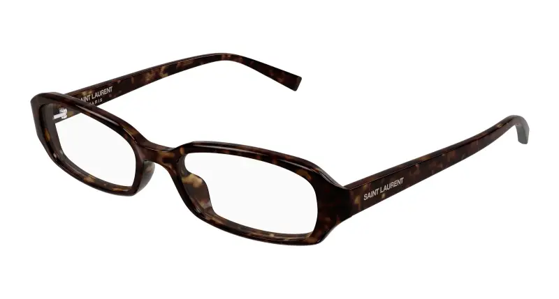 Unisex SAINT LAURENT SL 872 ERIN OPT 002 Montature da vista Acetato Havana Trasparente Rotonda