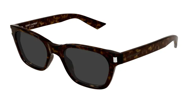 Unisex SAINT LAURENT SL 874 002 Occhiali da sole Acetato Havana Grigio Squadrata