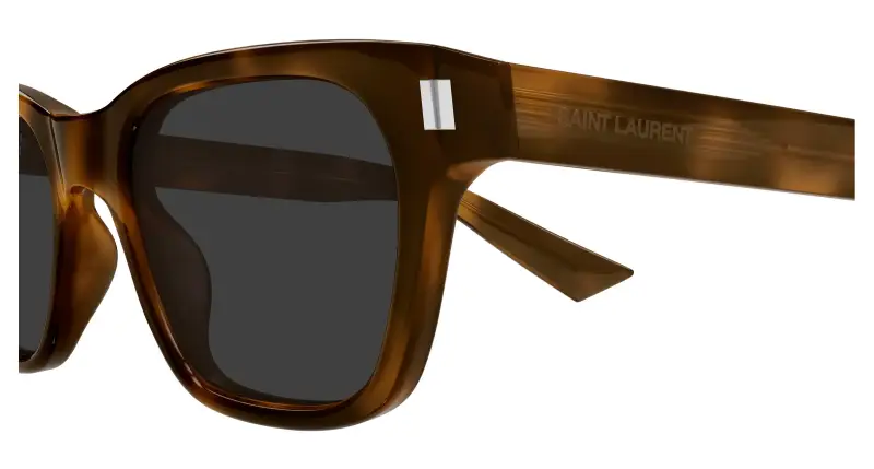 Unisex SAINT LAURENT SL 874 003 Occhiali da sole Acetato Havana Grigio Squadrata miniatura 3